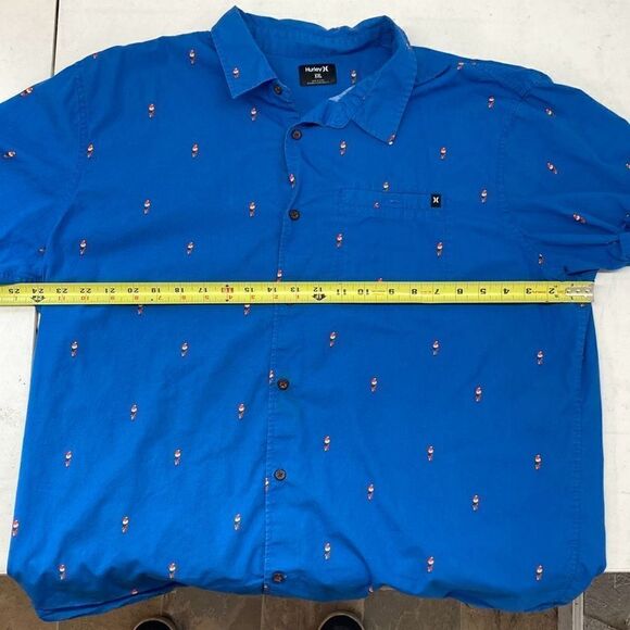 Hurley Parrot Button Up Short Sleeve Shirt Mens size XXL - Picture 5 of 9